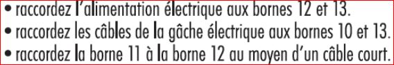 branchement bouton gâche électrique